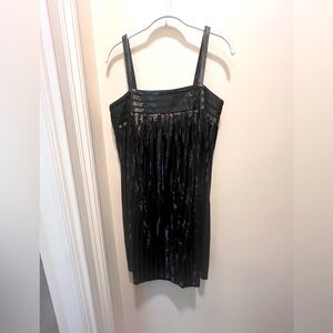 Black sequin cocktail dress